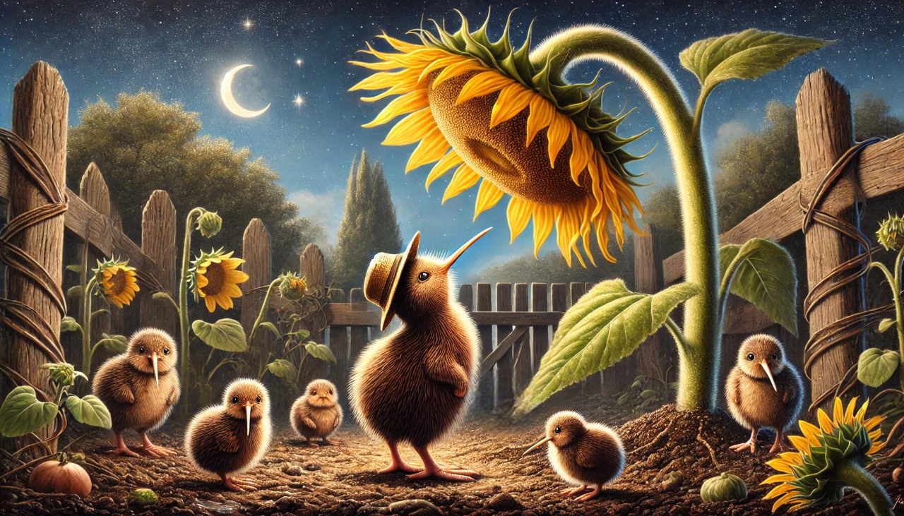 Kiwi and his Garden
